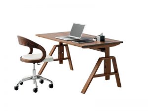Schreibtisch, Massivholz, höhenverstellbar
